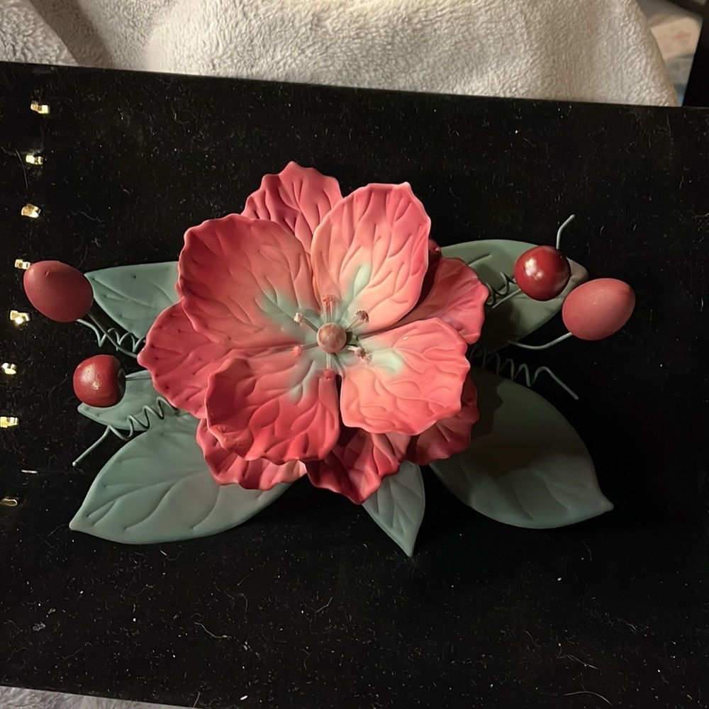 Home Interiors Vintage Flower Decor leaves are all bendable #1199